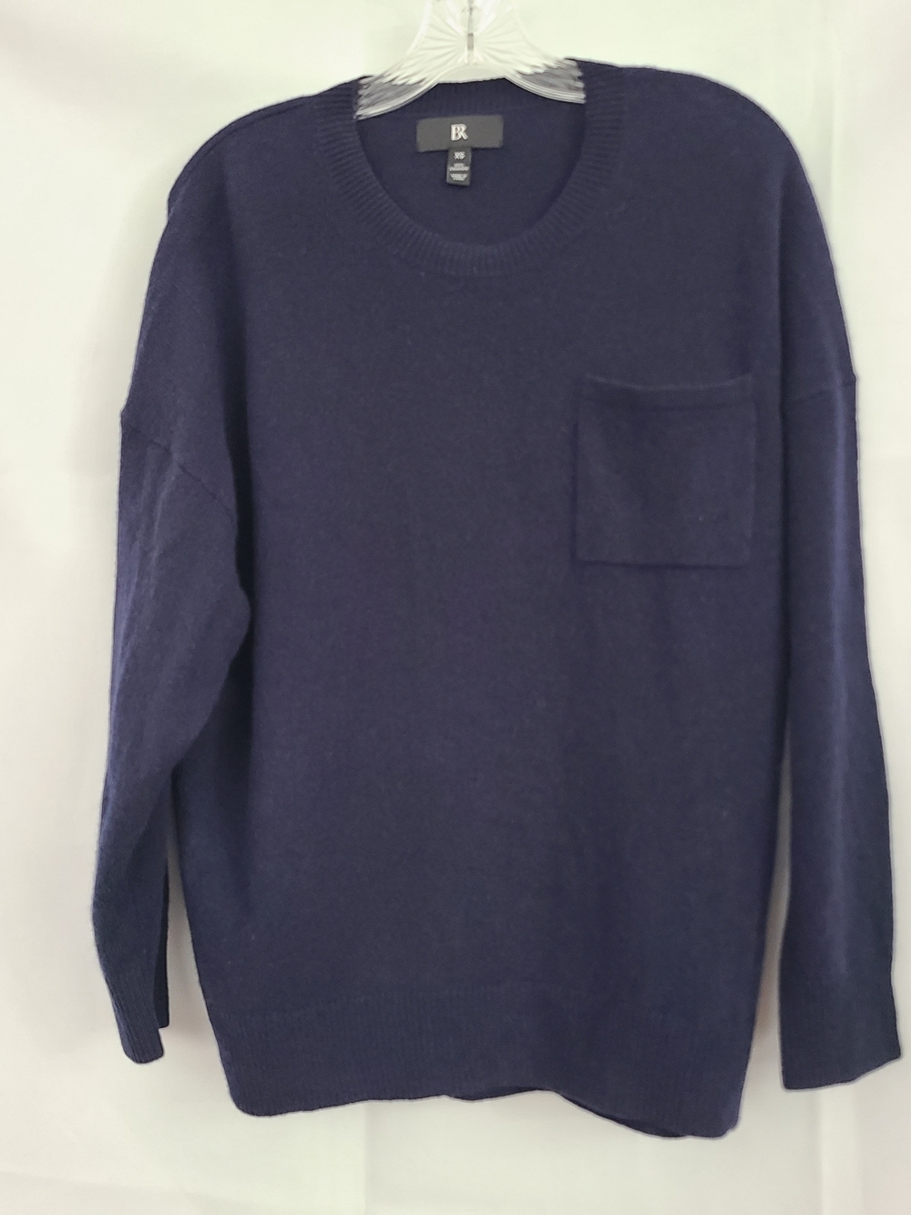 Banana Republic Sz XS Navy 100% Cashmere Oversized Preppy Lightweight Sweater